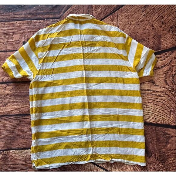 Vintage Yellow‎ Stripe GAP button up shirt size M - Picture 13 of 14